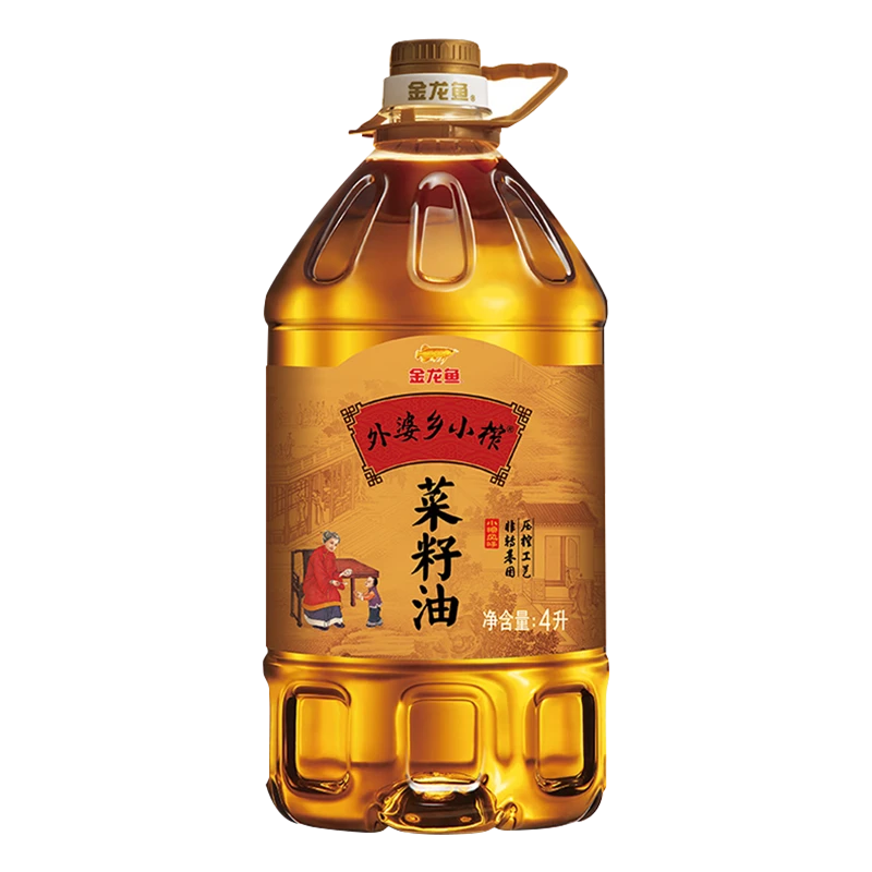 金龙鱼外婆乡小榨菜籽油4L/桶
