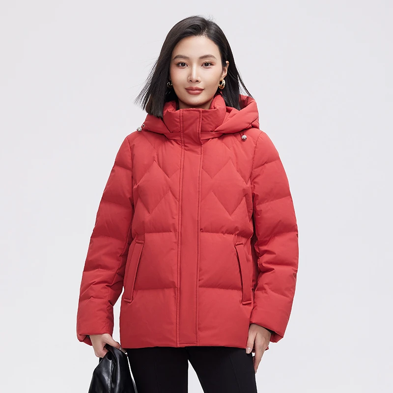 【小敏姐专属】女士连帽短款款加厚休闲冬季保暖羽绒服828612