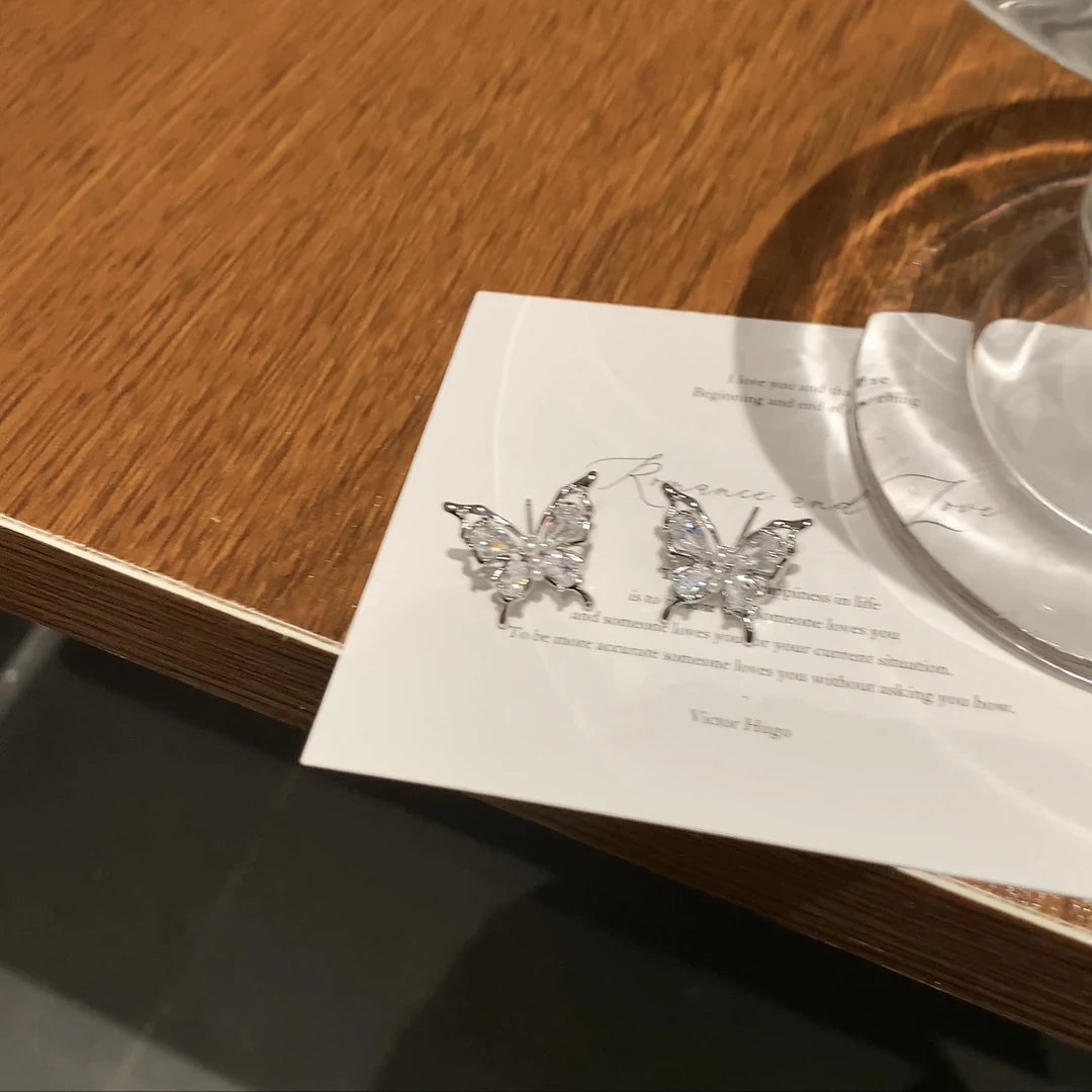 铜合金耳饰 AL4348【梦蝶】仙气精致蝴蝶轻奢小众耳饰设计耳环气质
