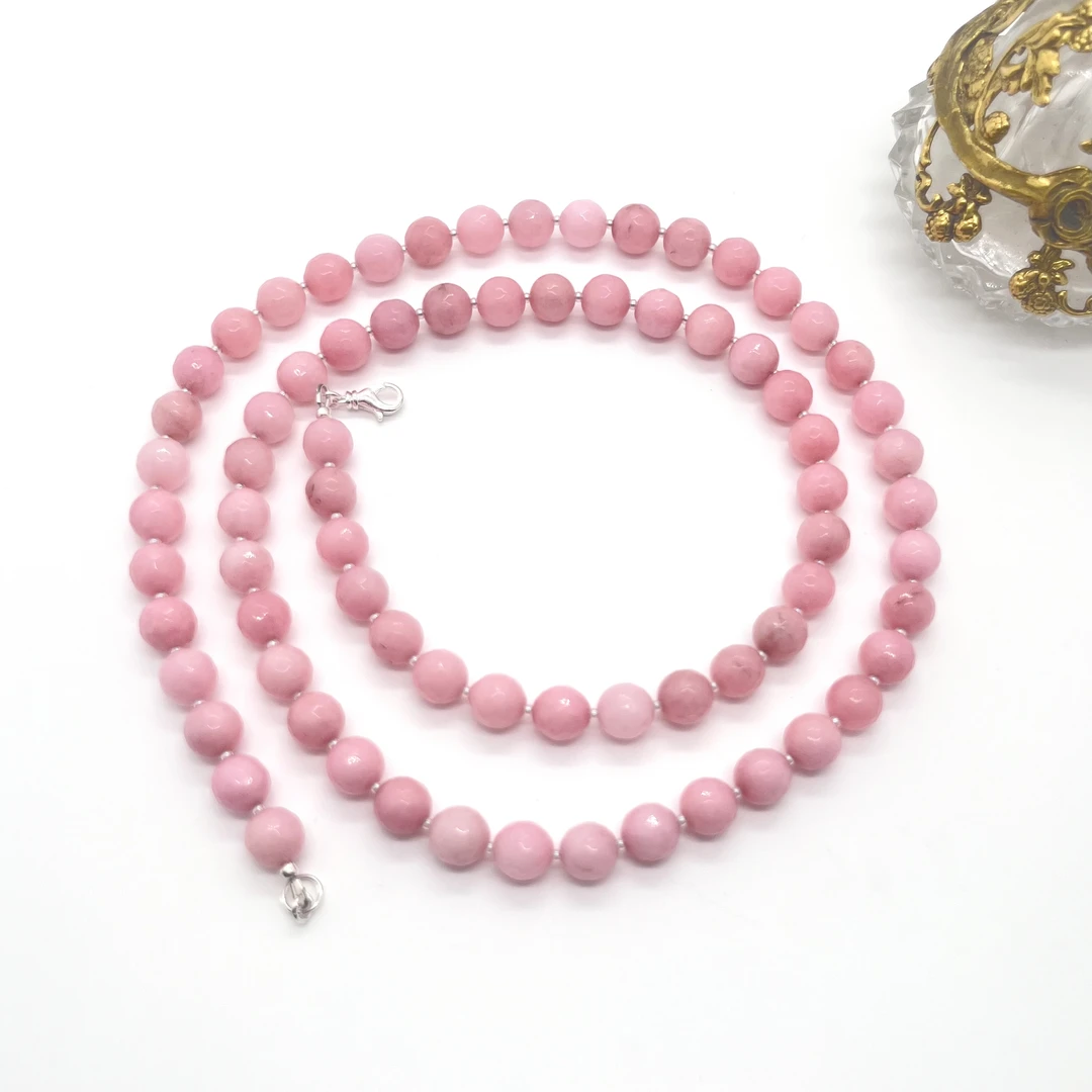 非金属玻璃项链 「Lily中古」粉色项链