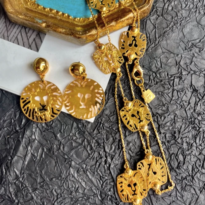 合金项链 中古安妮AK项链耳夹