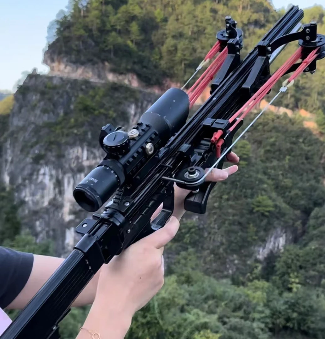 龙胆十代X弹弓 40连发高精准复合弓户外休闲玩具龙胆战斧防冻皮筋