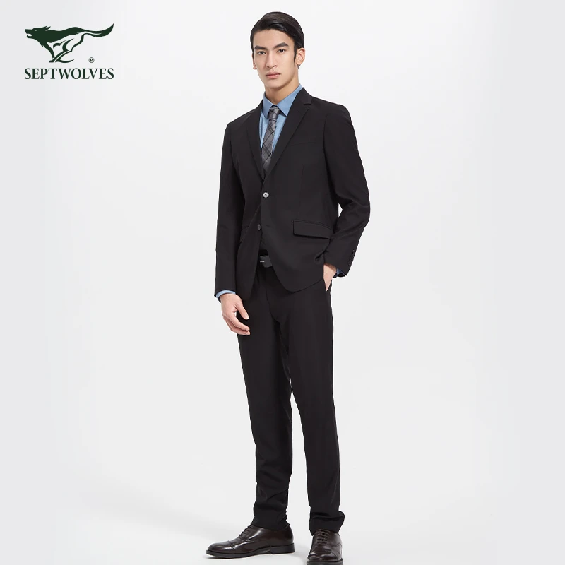 【商场同款】七匹狼男式秋冬修身正装西服套装商务休闲婚礼西服1501