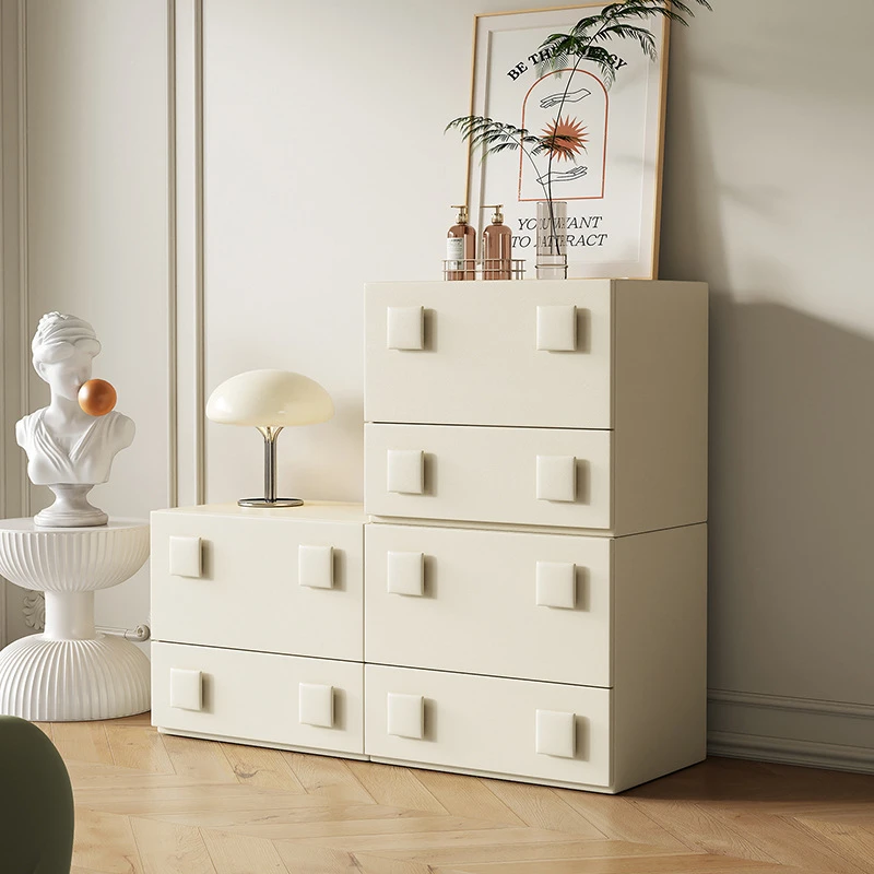 实木猫抓皮复古床头柜储物柜客厅卡门组合卧室斗柜创意落地卡门柜