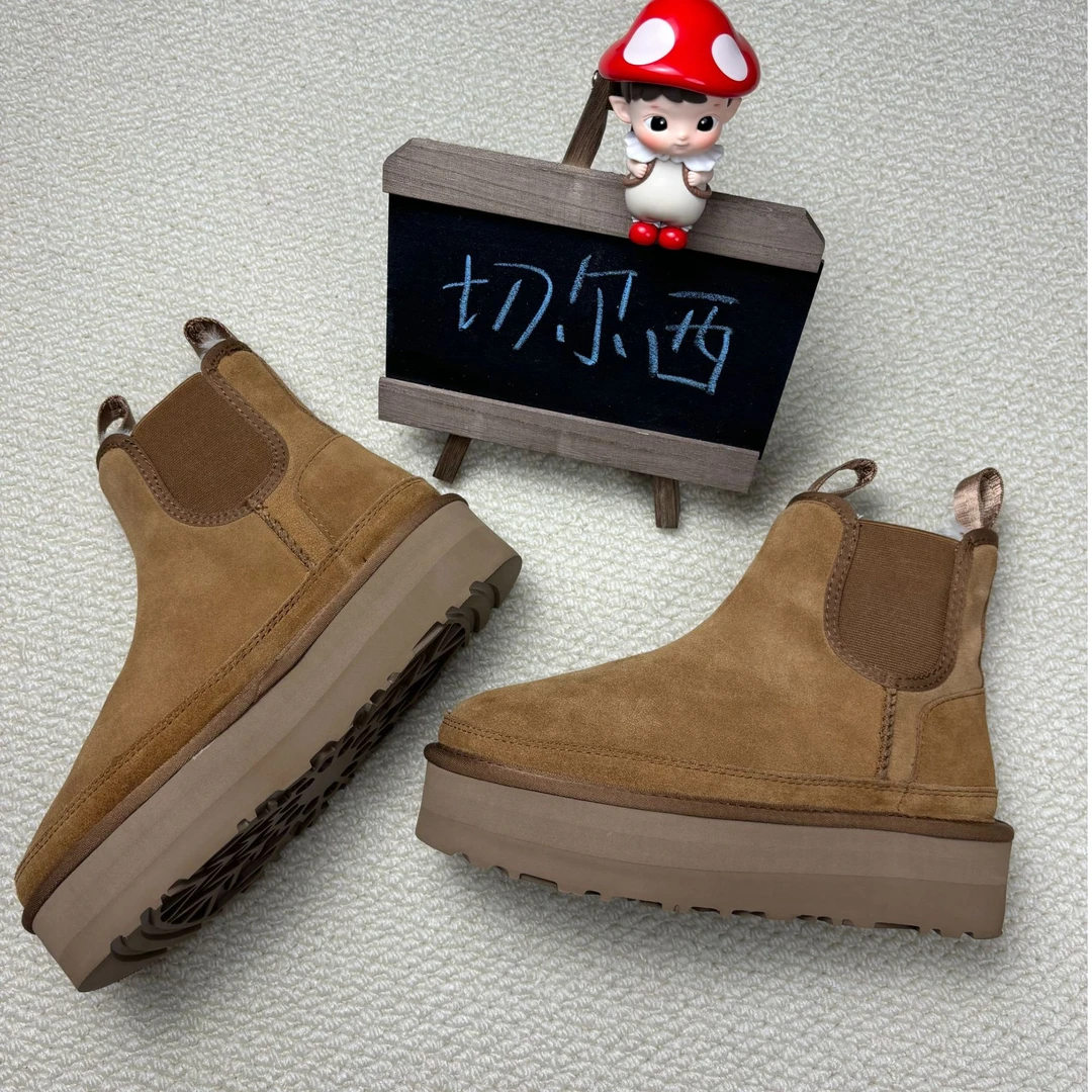 【切尔西】桑坡源头工厂羊皮毛一体增高保暖街头防滑时尚女冬雪地靴