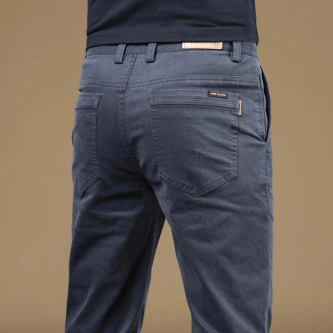 冠欧奥斯春夏季薄款休闲裤男宽松直筒男士商务弹力青年高端长裤子