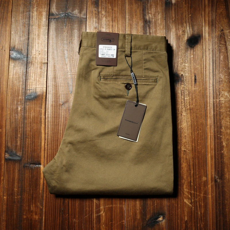 冠欧奥斯定织男士秋冬厚款男裤进口奢华免烫抗皱休闲裤商务时尚