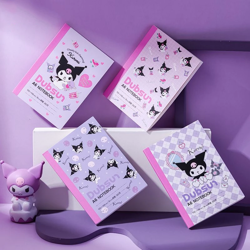 三丽鸥正版授权可爱A6A5胶装本横线学生记事本可平摊小巧方便携带