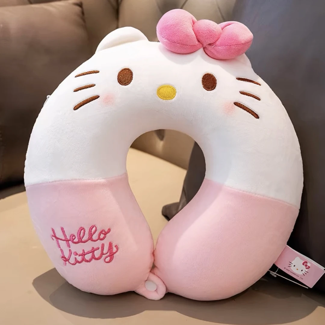 三丽鸥hellokitty u型枕可爱旅行枕头儿童学生凯蒂猫枕头护颈午觉