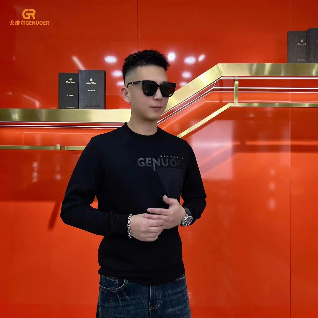 戈诺尔男装24年秋冬长袖套头卫衣高品质个性时尚潮流品质高级