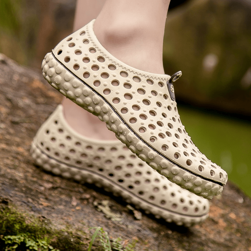 洞洞鞋男2024新款夏季软底防滑包跟镂空男士休闲涉水漂流沙滩户外