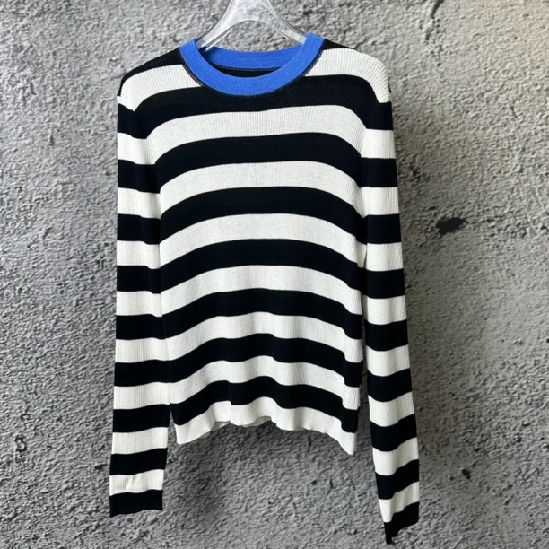 白百合同款法式针织毛衣