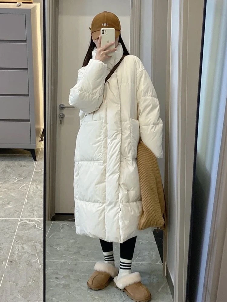 羽绒服爆款2023新款正品羽绒户外运动女士季年衣中长款过膝