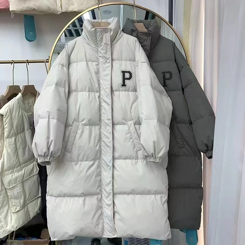羽绒服爆款2023新款正品羽绒户外运动女士中长款过膝韩版宽