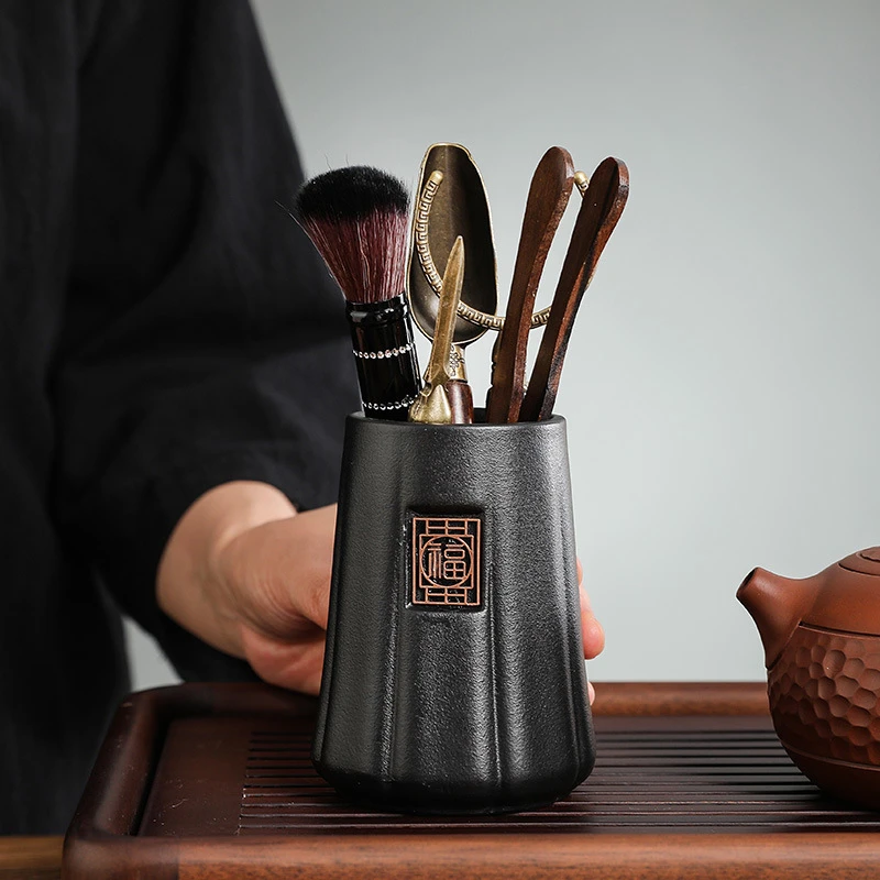 茶道六君子套装创意实木功夫茶具配件茶针茶勺茶叉刷泡茶工具大全