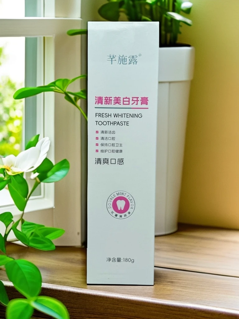 芊施露【丽姐】芊施露清新美白牙膏洁齿180g/支【买一送二】到手三支