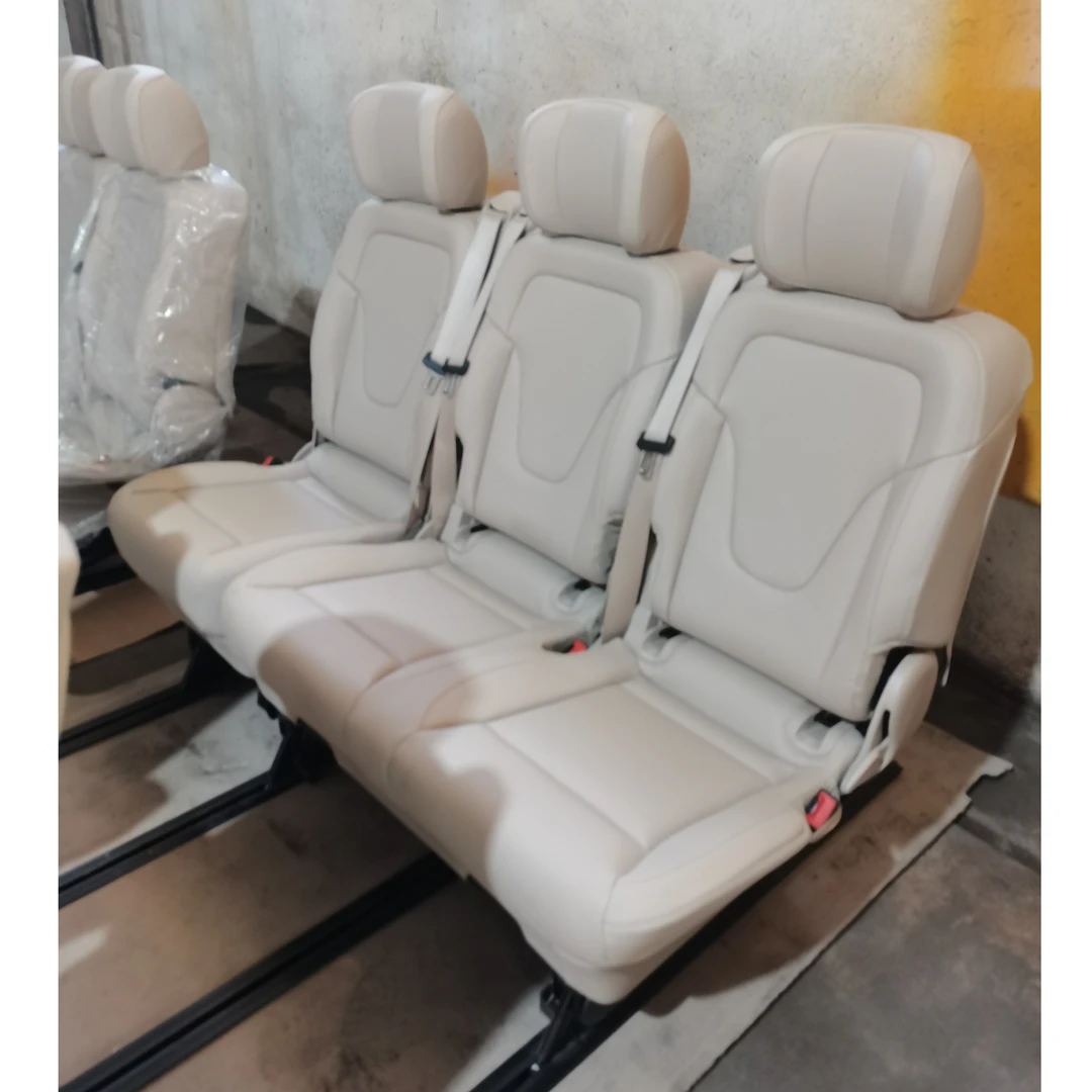 奔驰V260米色三连座椅2+1，不含支架