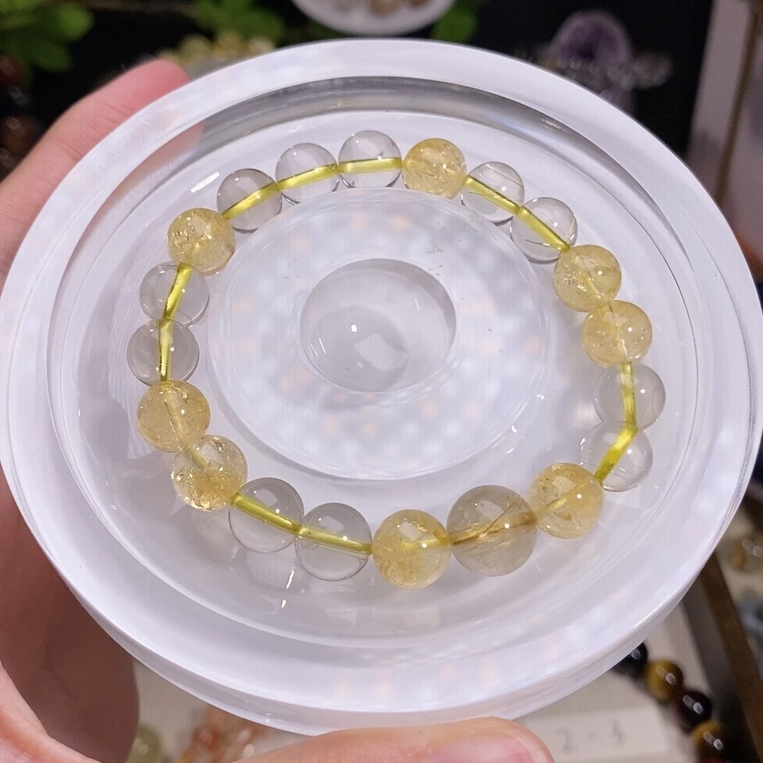 水晶手串未镶嵌开播特价金发加黄阿赛卡9