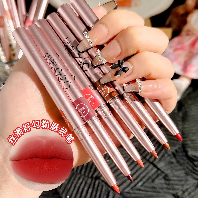 旋转唇线笔口红笔防水持久哑光女勾线口红唇笔不易沾杯掉色