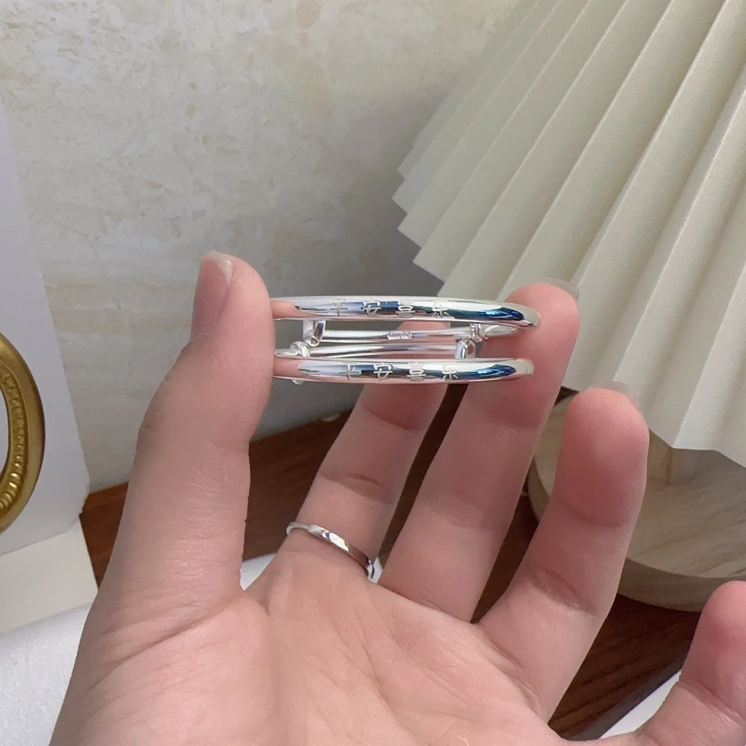 足银手镯 足银9999光面实心宝宝手镯平安喜乐镯子满月周岁纪念礼