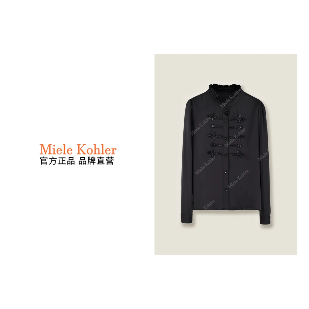 MieleKohler【摩登黑精灵】休闲气质女士复古上衣MKOKQ8122