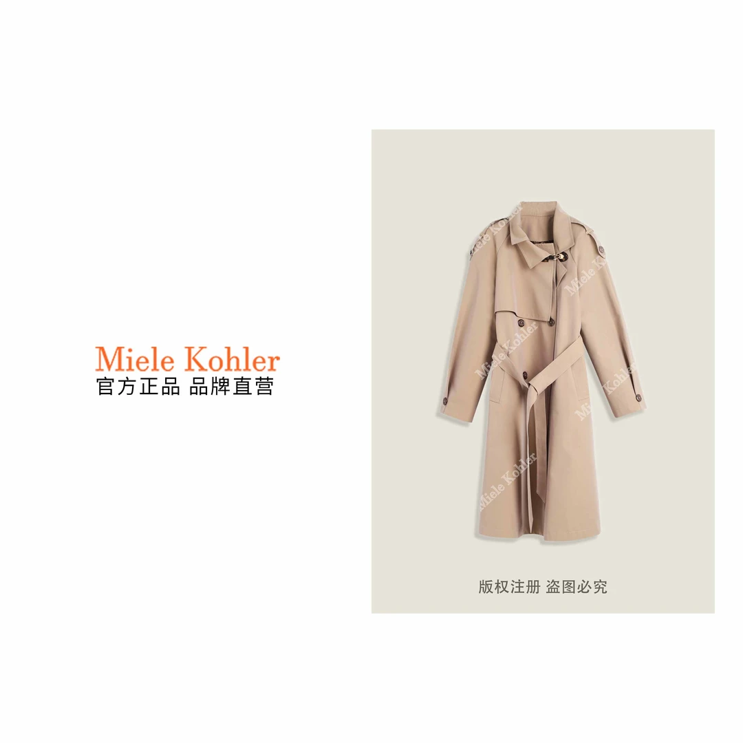 秋冬新款高级感英伦棉百搭女款大衣外套MKKQ67563【澳门小源同款】