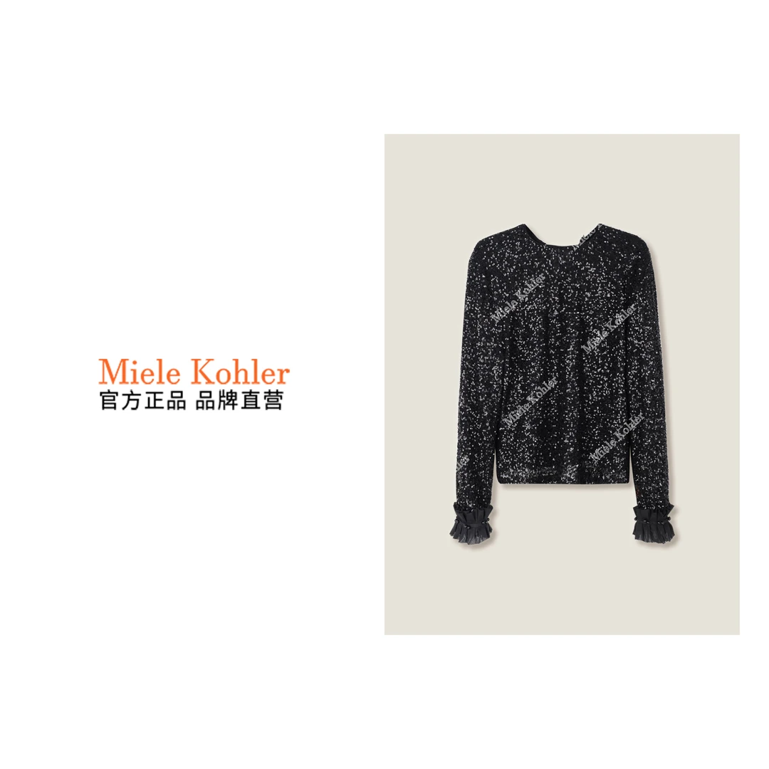 【闪亮登场】新款韩版重工亮片针织衫上衣MKOKQ8266【澳门小源同款】