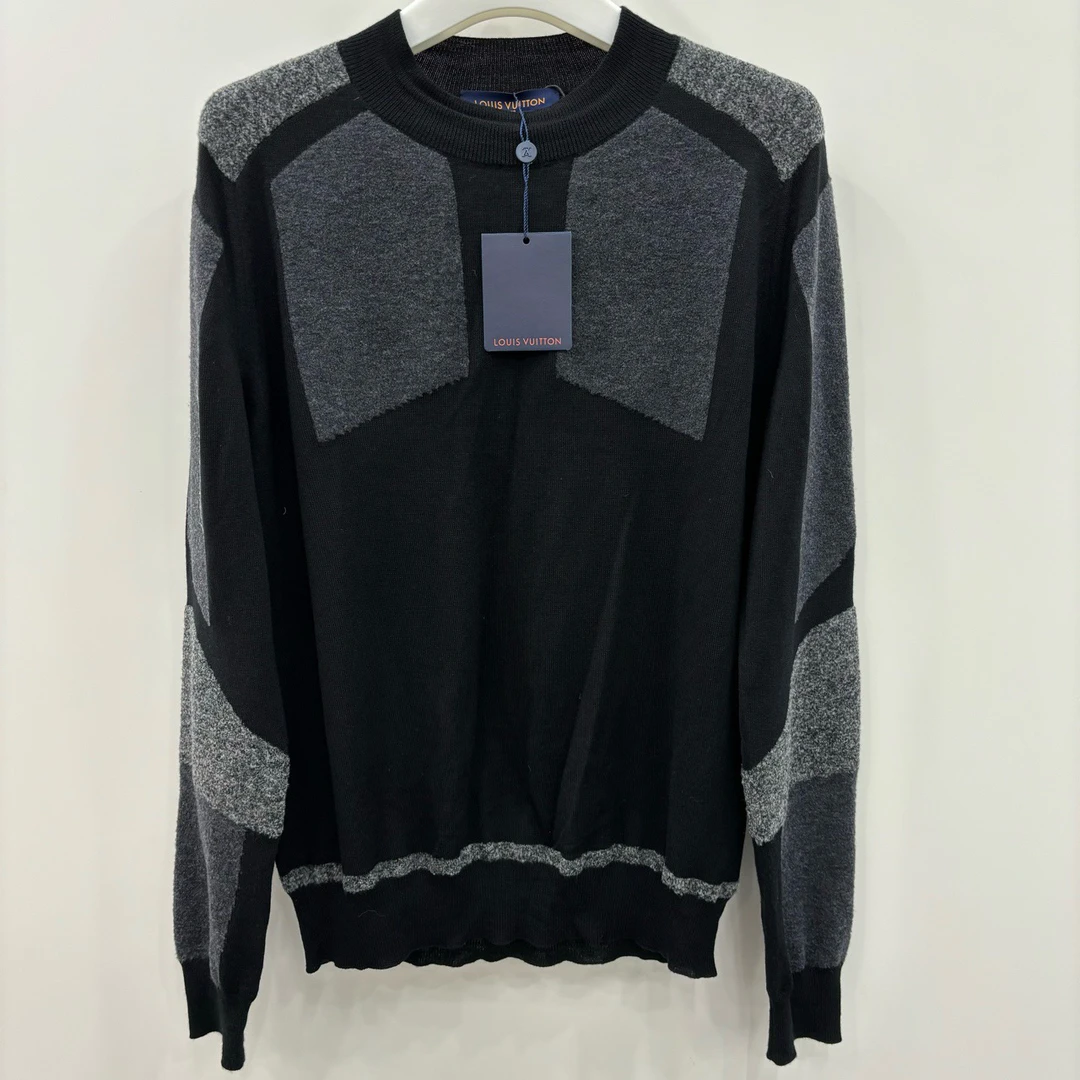 LOUIS VUITTON 路易威登/拼贴休闲长袖毛衣/XXL/准新/编号6103
