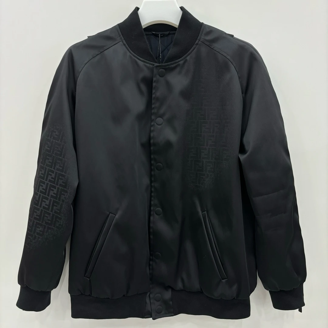 fendi 芬迪/黑色暗纹棉服夹克外套/尺码50/充新成色/编号5982