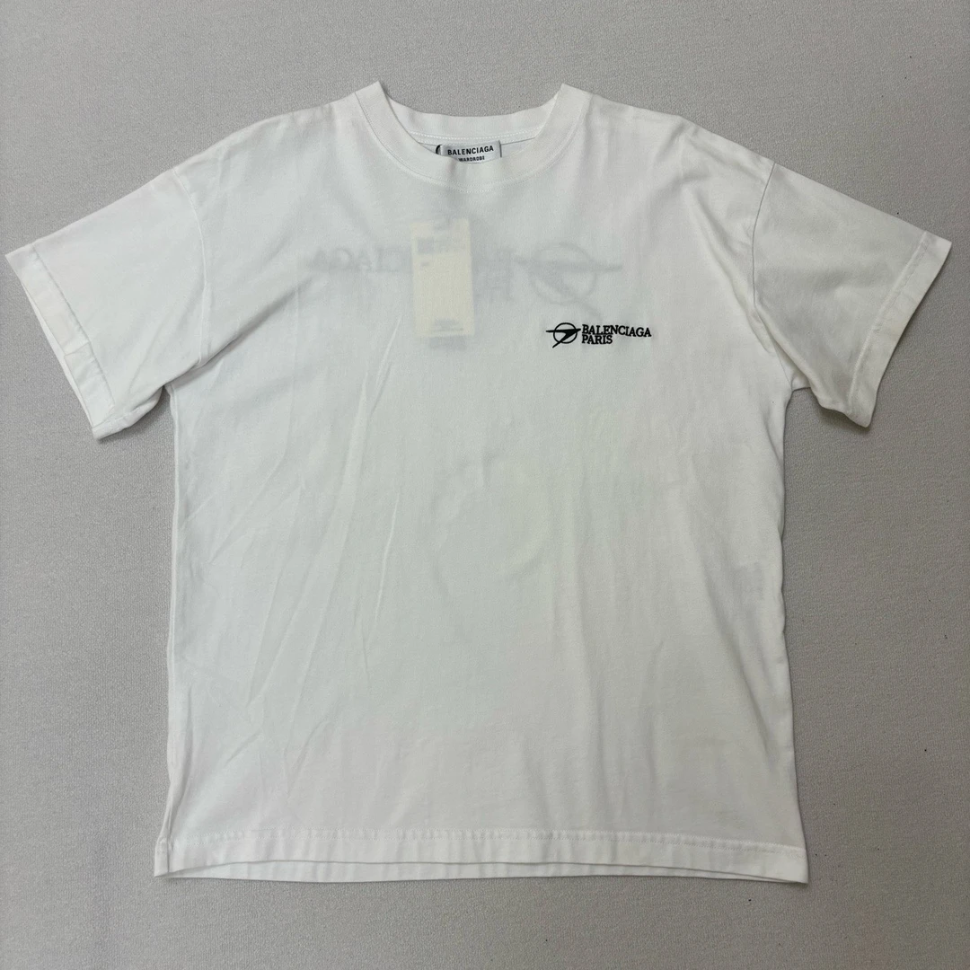 Balenciaga 巴黎世家/白色回旋镖刺绣Logo短袖/S码/成色99新/5586