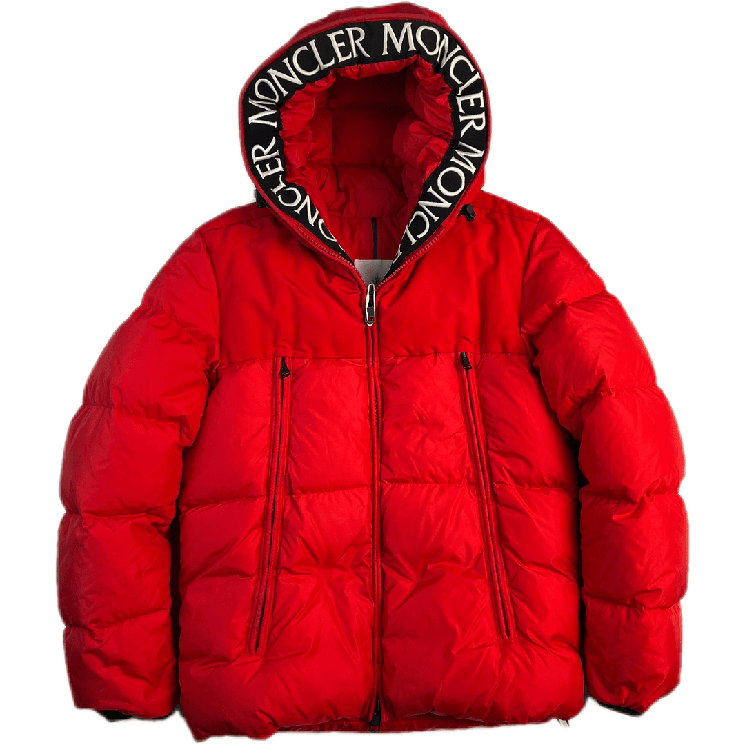 99新 蒙口 MonclerMontclar爆款红色串标logo羽绒服/340