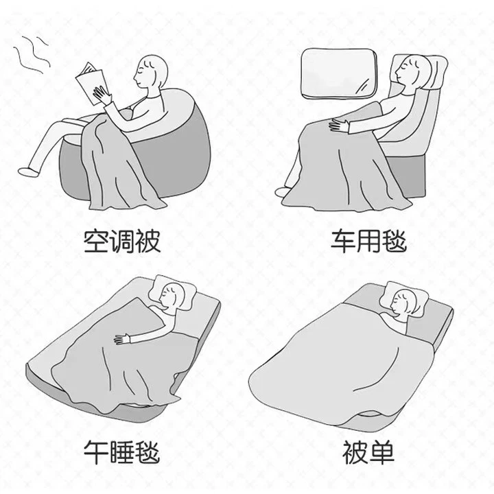 秒杀彩棉毛巾被备注收纳袋1
