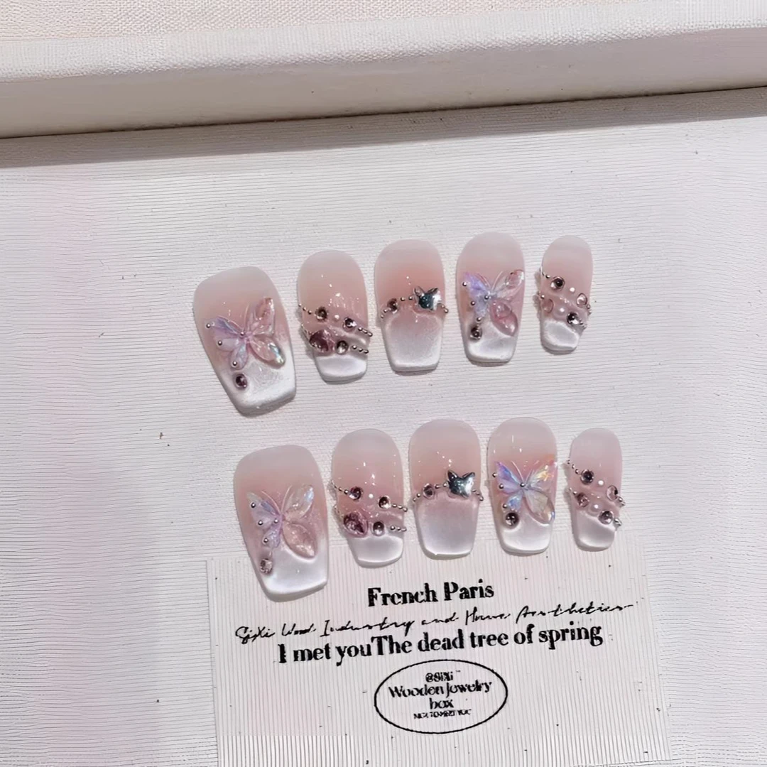 【镜月花】 纯手工定制猫眼女神御姐蝴蝶新款穿戴软甲