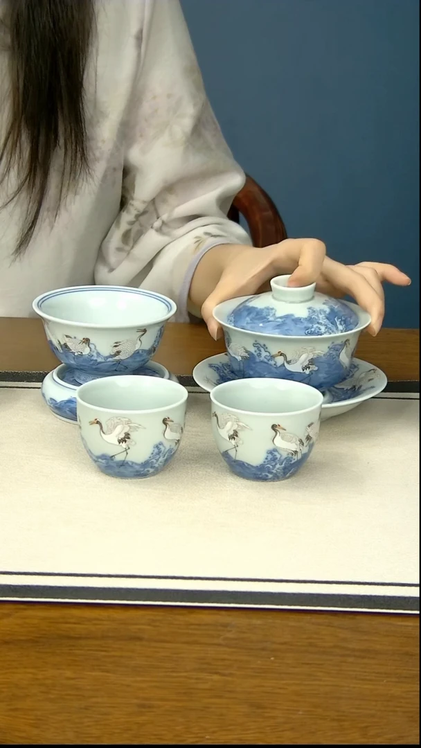 【闪购商品】一品仙鹤五件套  2客杯