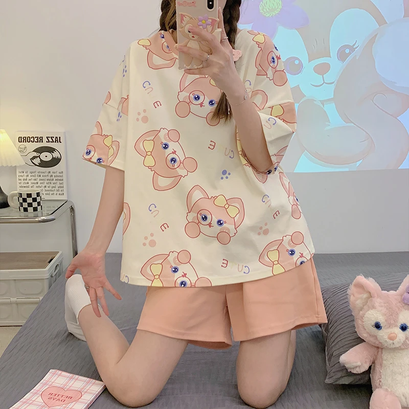 2025年夏季新款睡衣女薄款简约休闲宽松可外穿家居服60001