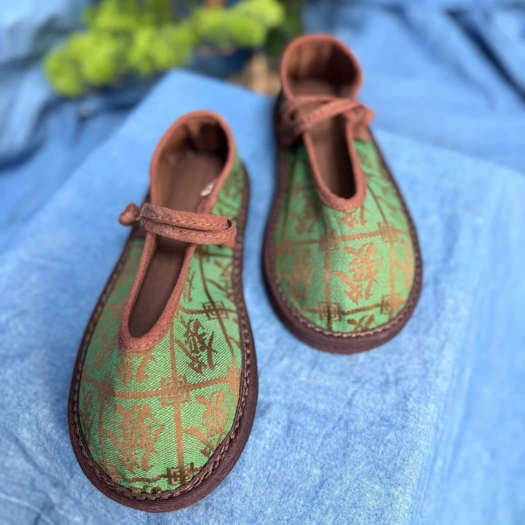 【一路生發盘扣】中国风国潮透气舒适养脚手工千层底布鞋民族风软底