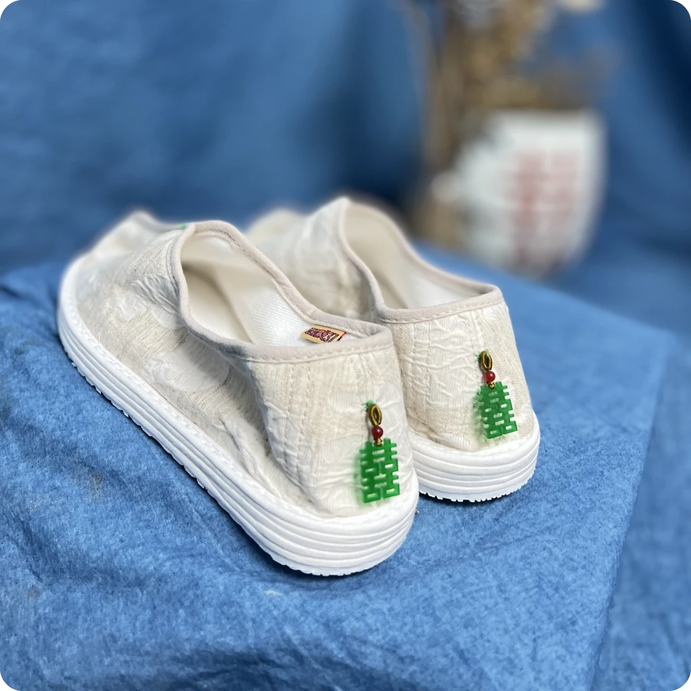 【玉囍】中国风透气舒适养脚纯手工千层底布鞋民族风时尚低帮绣花