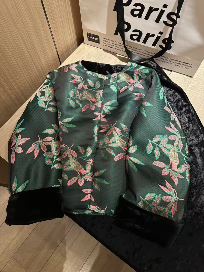 国风提花短棉袄  孤品NO退NO换