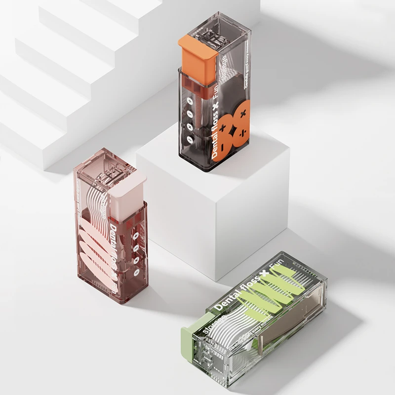 创意随身便携式牙线盒自动收纳盒支装牙线棒剔牙缝清洁护理线棒