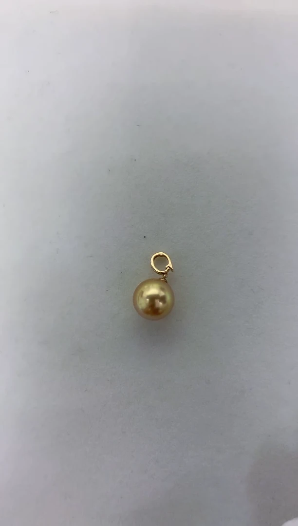 【闪购商品】海水珍珠饰品18K金镶嵌10-11金珠可掰扣吊坠赠银链