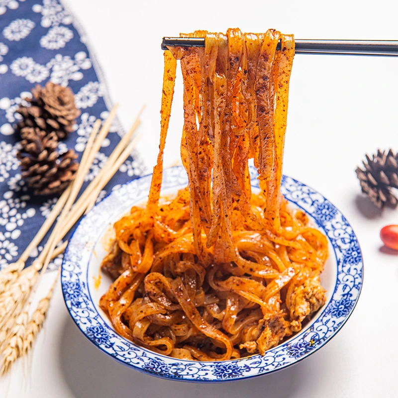 拾秦记 宝鸡擀面皮2包包邮方便速食香辣劲道美味