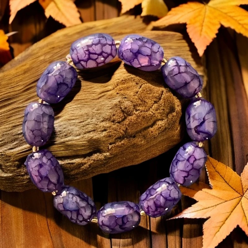 韩氏典藏晶蓝玉卡14mm玛瑙玉石手串2-76（多样性拍一发一个）