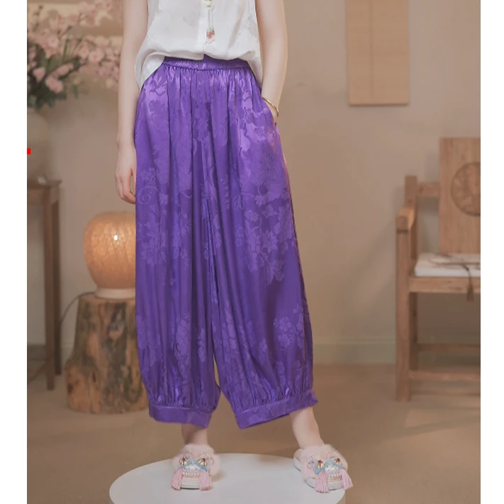 【子希】一枕槐安新中式国风花苞裤子