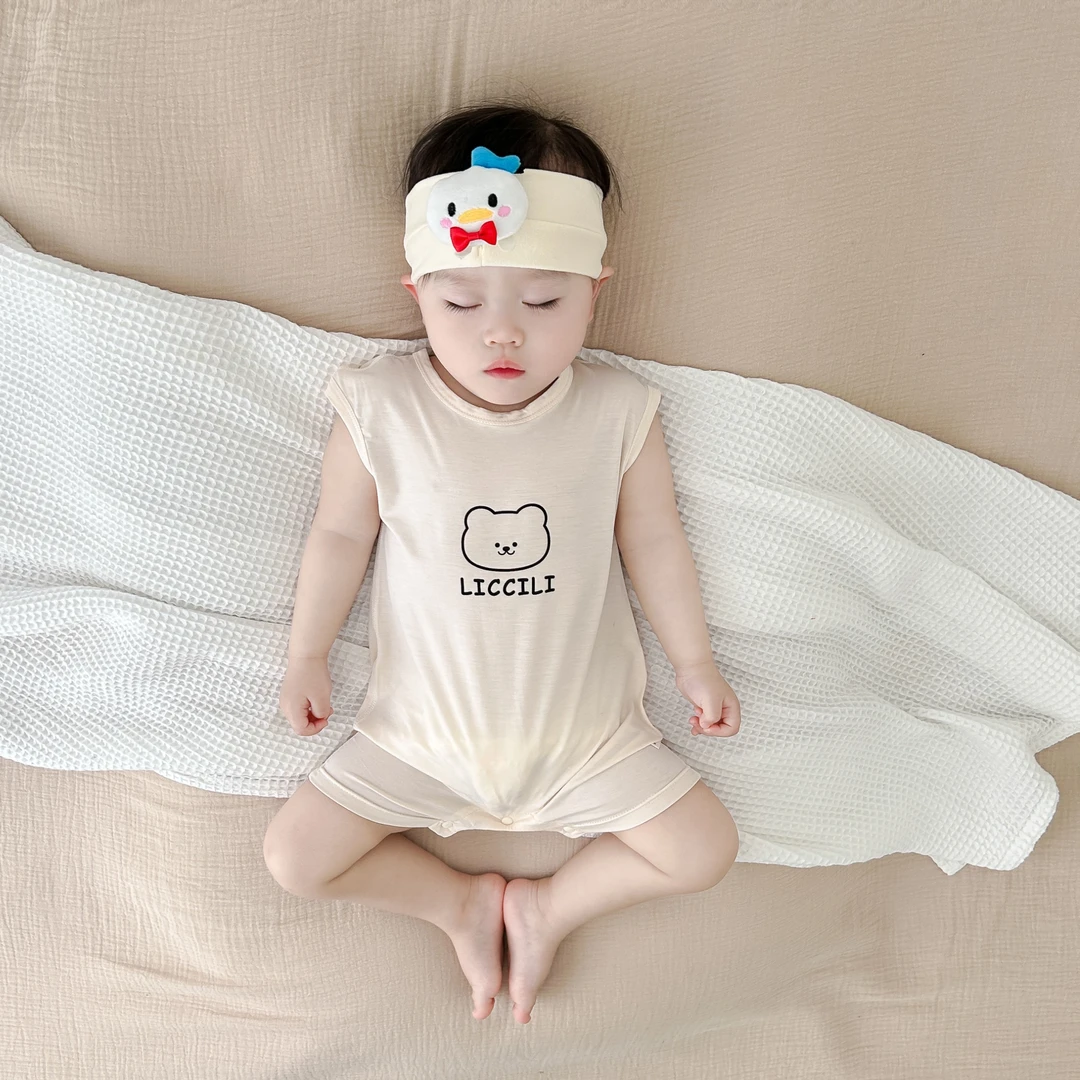 夏季薄款无骨舒适透气婴儿包屁衣男女宝宝三角哈衣婴幼儿爬服连体