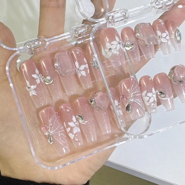 【樱花树下】–三月手工穿戴甲