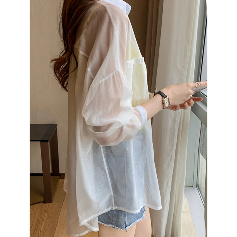 冰丝防晒衬衣女大码夏季今年流行超好看披肩外搭空调开衫薄款外套