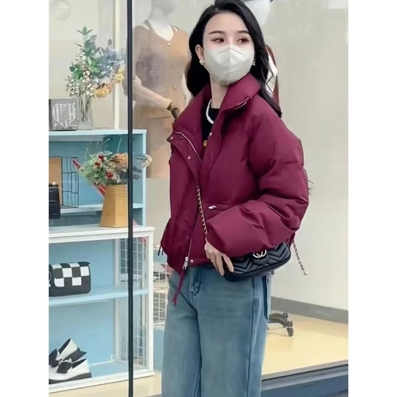 短款小众棉服冬季外套女小个子2025新款面包服加绒加厚保暖棉衣