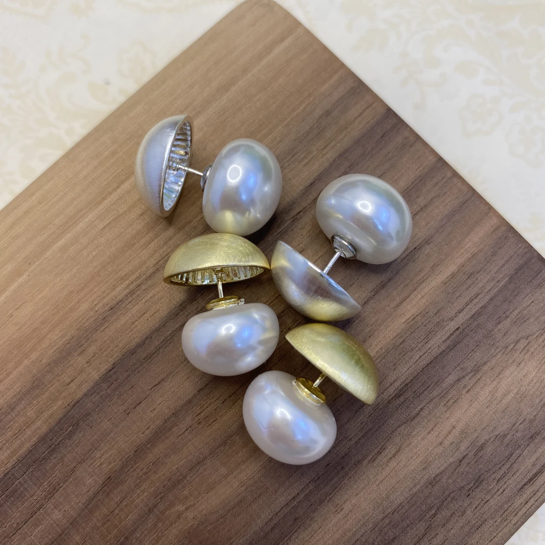 铜合金耳饰 韩版时尚百搭法式简约小众精致甜美温柔耳钉耳环素款