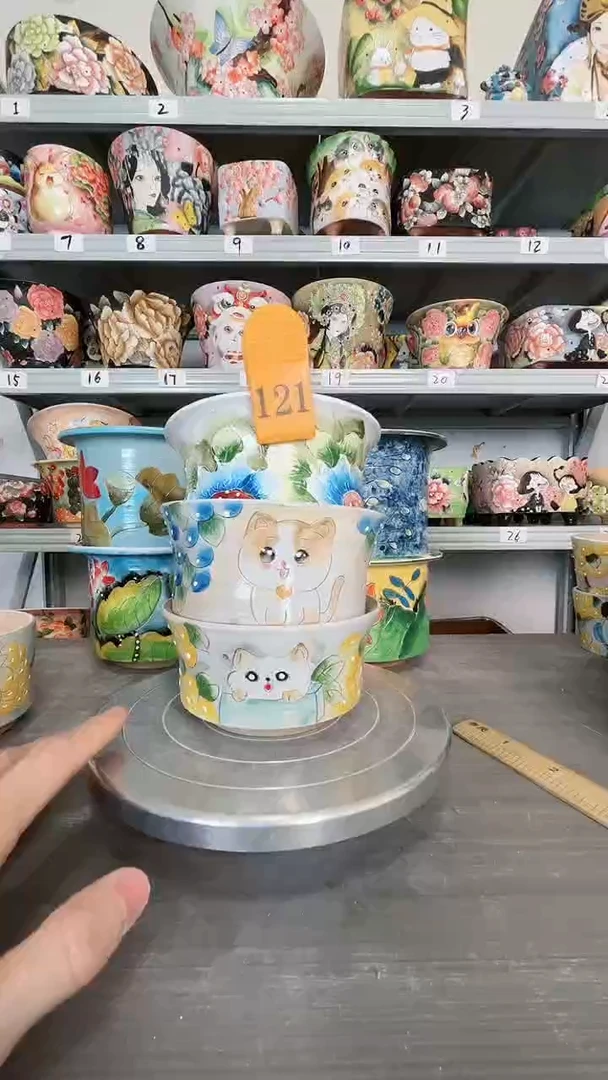 【闪购商品】红陶121号三只小号花盆