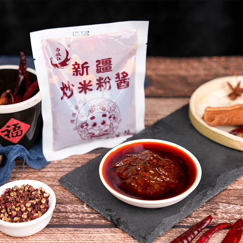 新疆爆辣炒米粉酱正宗美食小吃网红专用商用酱门店同款批发